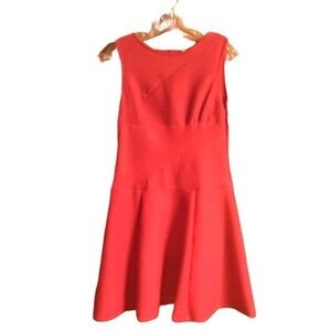 Petite Sandra Darren Red Fit and Flare Dress 6P